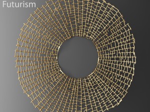 wall decor futuristic coral panel 3d 3D Model