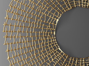 wall decor futuristic coral panel 3d 3D 模型