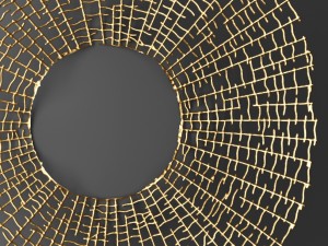 wall decor futuristic coral panel 3d 3D 模型