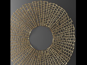 wall decor futuristic coral panel 3d 3D 模型