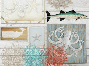 Establecer tablero de panel de imagen de coral marino Modelo 3D