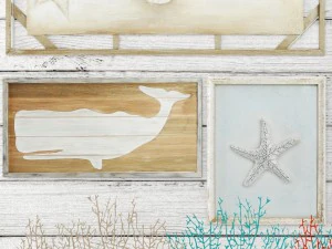 set sea coral picture panel board 3D Model
