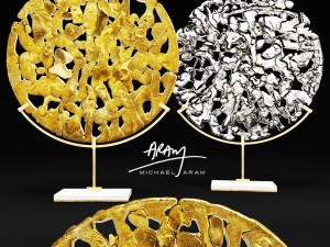 michael aram golden disk horchow 3D Model