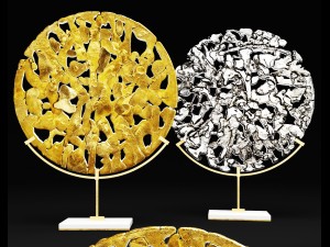 michael aram golden disk horchow 3D Model