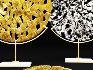 michael aram golden disk horchow 3D Model