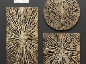 настінний малюнок гнилого дерева - набір 3D Модель