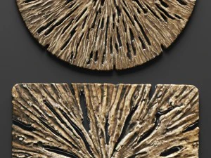rotten wood wall art - set 3D Model