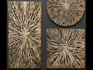 rotten wood wall art - set 3D Model