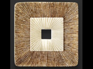 concave ribbed plaque wall art - set 3D 모델