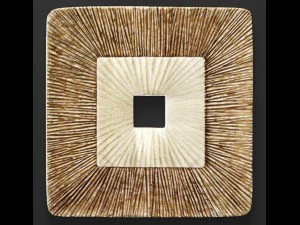 concave ribbed plaque wall art - set 3D Model