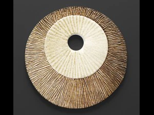 concave ribbed plaque wall art - set 3D Model