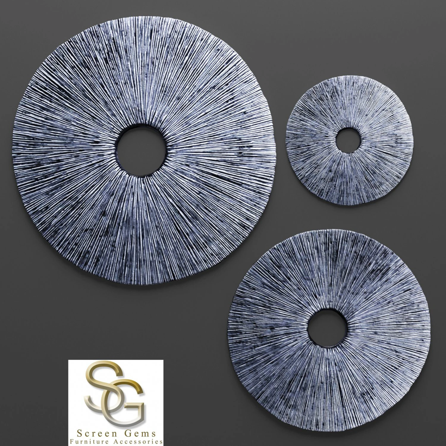 sandstone ribbed wall art - set 3D Model .c4d .max .obj .3ds .fbx .stl .blend 
