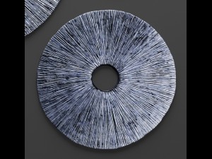 sandstone ribbed wall art - set 3D 모델