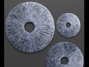 sandstone ribbed wall art - set 3D 모델