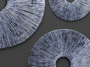 sandstone ribbed wall art - set 3D 모델