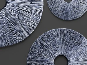 sandstone ribbed wall art - set 3D Model