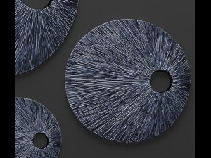 sandstone top hole ribbed wall art - set 3D Модель