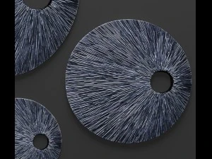 sandstone top hole ribbed wall art - set 3D Model