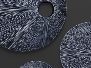 sandstone top hole ribbed wall art - set 3D Модель