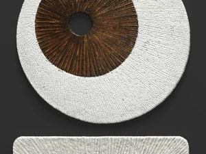 square encaved round ribbed wall art - set 3D Model