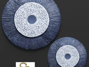 подвійне шарове настінне мистецтво з пісковику - комплект 3D Модель