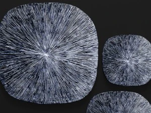 zandstenen vierkante muurkunst - set 3D Model