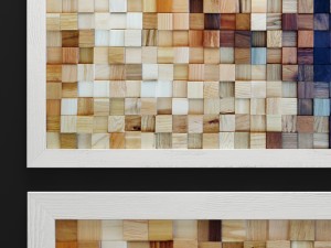 mosaic wood panel 3D Model