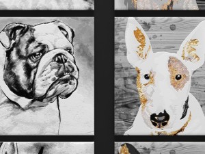 paintings collection dogs 3d 3D Model