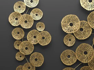 दक्षिणी उद्यम आभा अमूर्त दीवार मूर्तिकला 3D मॉडल