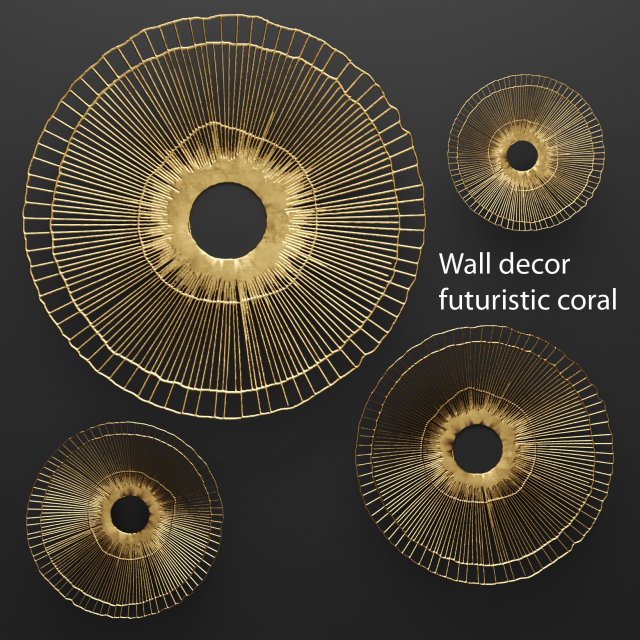 wall decor futuristic coral panel 3d 3D 모델 .c4d .max .obj .3ds .fbx .stl .blend 