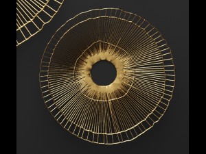 wall decor futuristic coral panel 3d 3D 모델