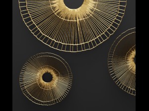 wall decor futuristic coral panel 3d 3D 모델