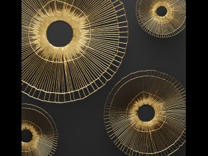 wall decor futuristic coral panel 3d 3D 모델