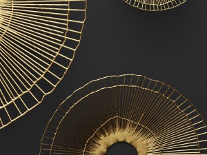 wall decor futuristic coral panel 3d 3D 모델