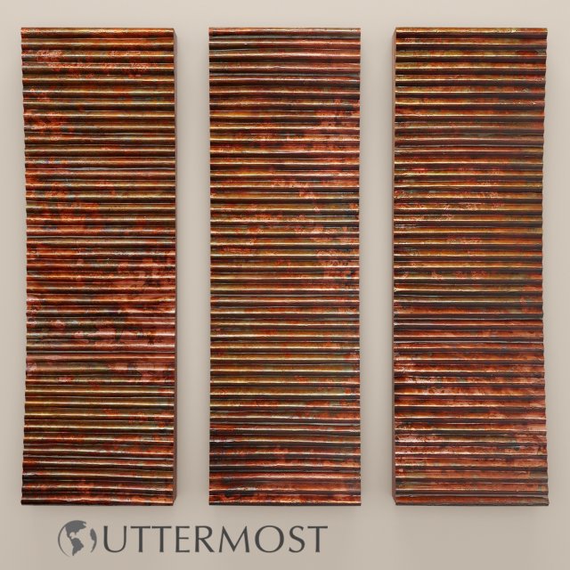 uttermost adara copper wall art - set 3D-Modell .c4d .max .obj .3ds .fbx .stl .blend 
