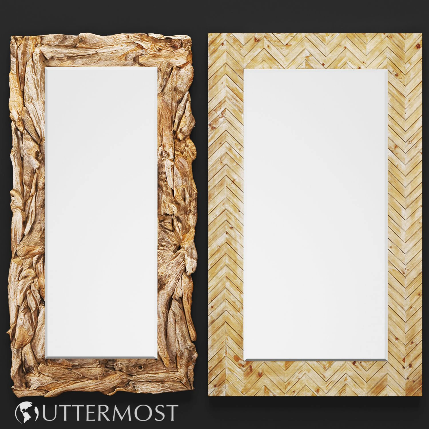 mirror uttermost teak root natural demetria 3D Model .c4d .max .obj .3ds .fbx .stl .blend 