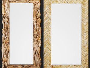 mirror uttermost teak root natural demetria Modèle 3D