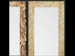 mirror uttermost teak root natural demetria 3D Model