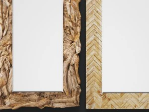 mirror uttermost teak root natural demetria 3D Model