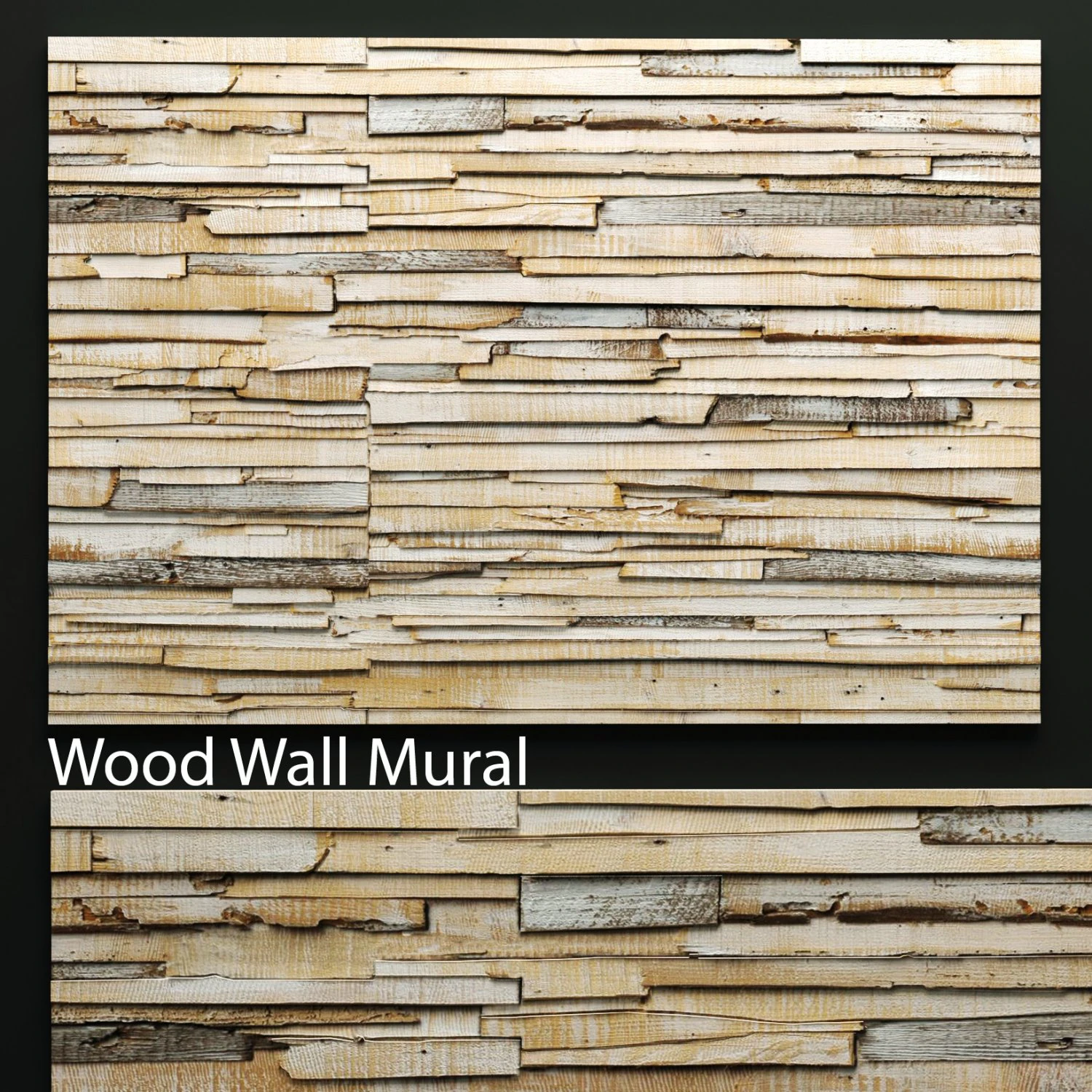art wall of wooden planks 3D Model .c4d .max .obj .3ds .fbx .stl .blend 
