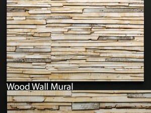 art wall of wooden planks Modèle 3D