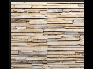 art wall of wooden planks 3D Model