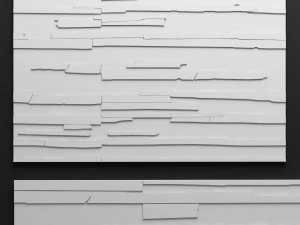 art wall of wooden planks 3D Model