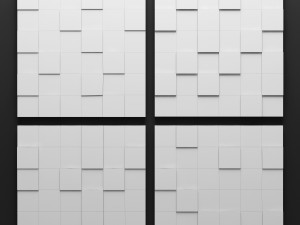 mosaic wood panel 3d set 3D Модель