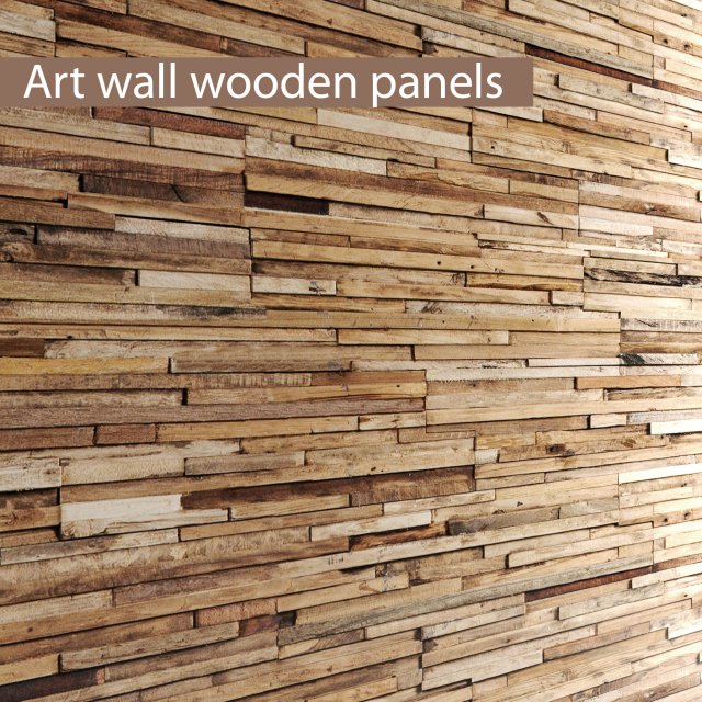 art wall of wooden planks 3d 3 3Dモデル .c4d .max .obj .3ds .fbx .stl .blend 