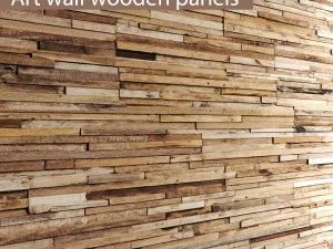 muro artistico di assi di legno 3d 3 Modello 3D