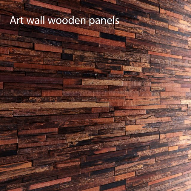 art wall of wooden planks 3d 3Dモデル .c4d .max .obj .3ds .fbx .stl .blend 