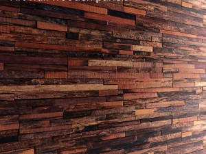 art wall of wooden planks 3d 3D Model