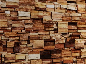 art wall of wooden planks 3d 3D Model