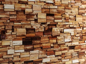 art wall of wooden planks 3d 3D Model